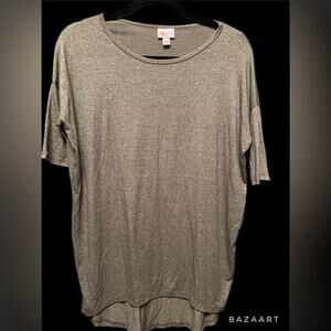 LuLaRoe Irma Heathered Forest Green Tunic Top  Sz XXS